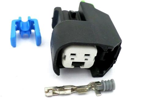 2 Way EV6 Automotive Black Fuel Injector Connector Plug