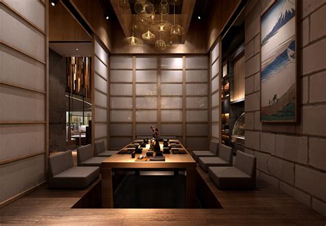 日式餐厅|空间|其他空间|效果图小静 - 原创作品 - 站酷 (ZCOOL)