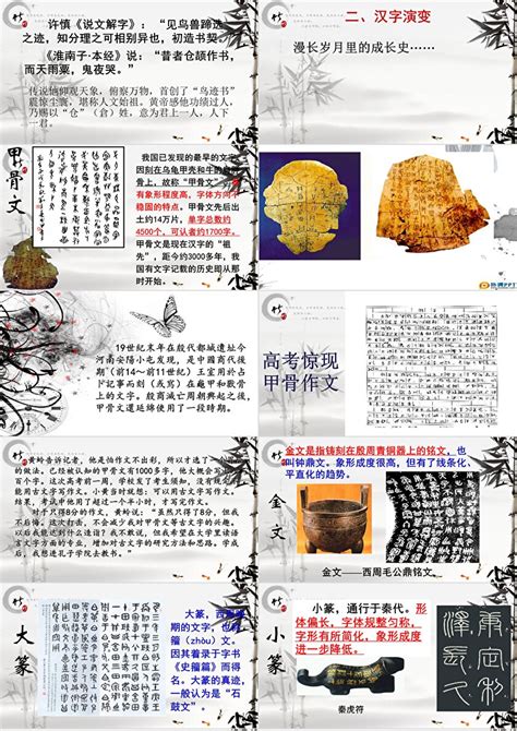 中国汉字的起源和演变PPT模板下载_编号ljjyrpyl_熊猫办公