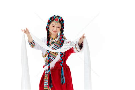 藏族少女献哈达形象高清图片下载-正版图片507706557-摄图网
