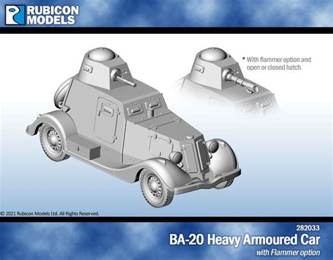 282033 BA-20 Heavy Armoured Car – RUBICON MODELS UK Ltd