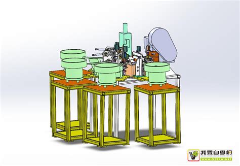 非标自动化设备，3M铜头组装机3D图_STEP_模型图纸下载 – 懒石网