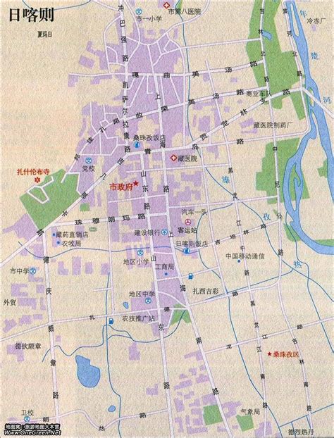 日喀则地图图片
