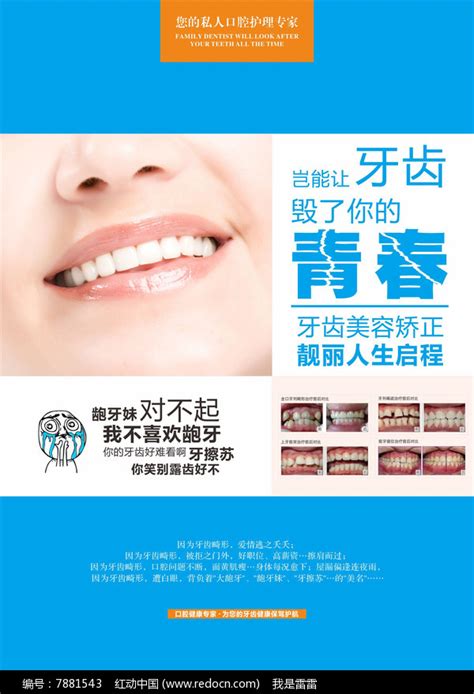 牙齿矫正海报设计图片_海报_编号7881543_红动中国