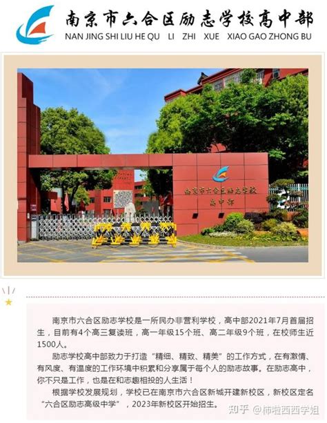 【南京公告】南京六合区励志学校高中部招聘教师公告 - 知乎