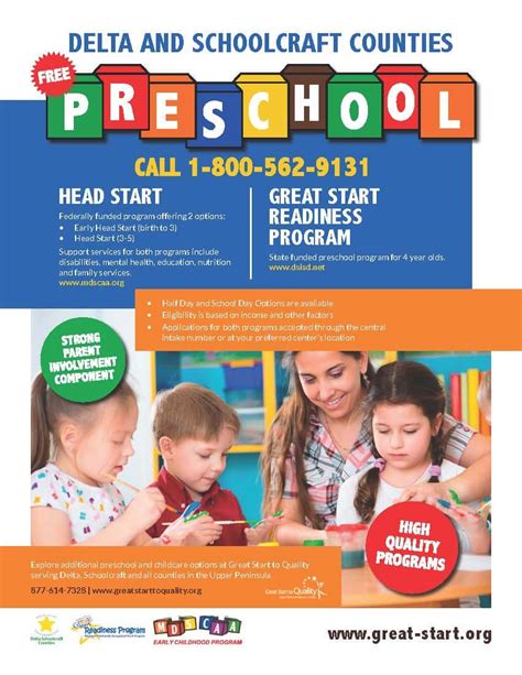 Great Start Readiness Program (GSRP) - Delta-Schoolcraft County Great Start