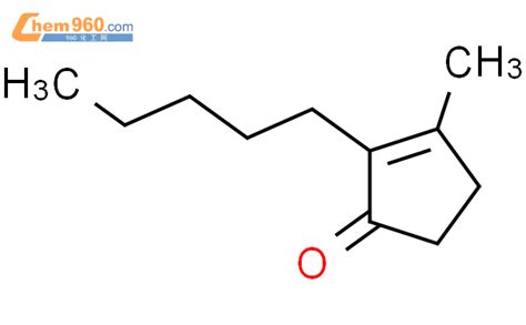 1128-08-1,2-戊基-3-甲基-2-环戊烯-1-酮化学式、结构式、分子式、mol – 960化工网