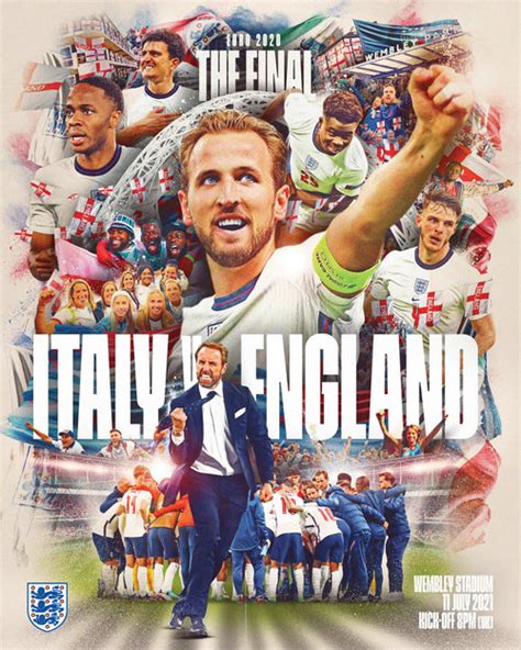 英格兰发布欧洲杯决赛海报