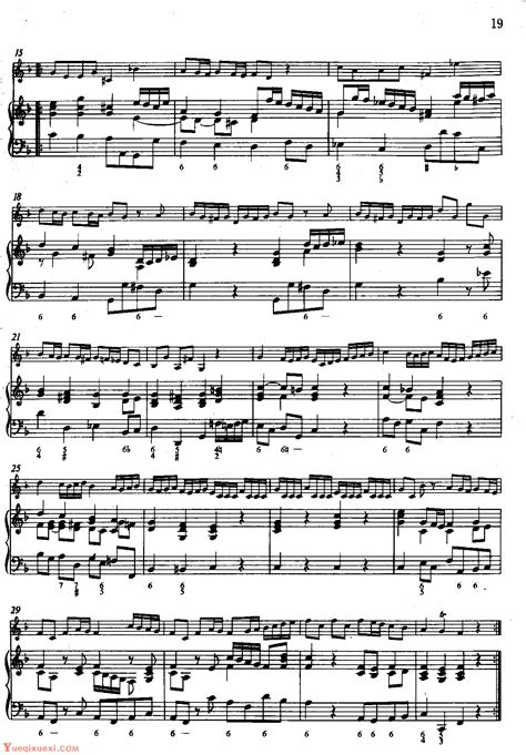 小号教学曲乐谱选集《奏鸣曲》[德]泰勒曼-小号曲谱 - 乐器学习网