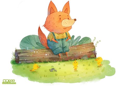 小鸡和狐狸 - 故事绘本 - 故事365