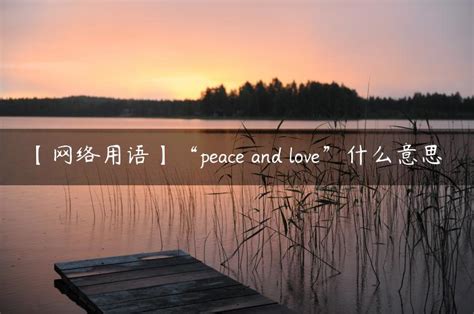 【网络用语】“peace and love”什么意思？ | 布丁导航网