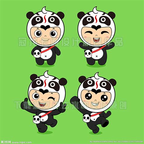 可爱熊猫宝宝简化版设计图__动漫人物_动漫动画_设计图库_昵图网nipic.com