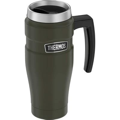 Thermos 16 Oz. Stainless King Travel Mug With Handle- Matte Army Green ...