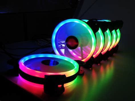 光轮RGB机箱风扇 12cm台式电脑内外发光细圈静音变色机箱散热风扇-阿里巴巴