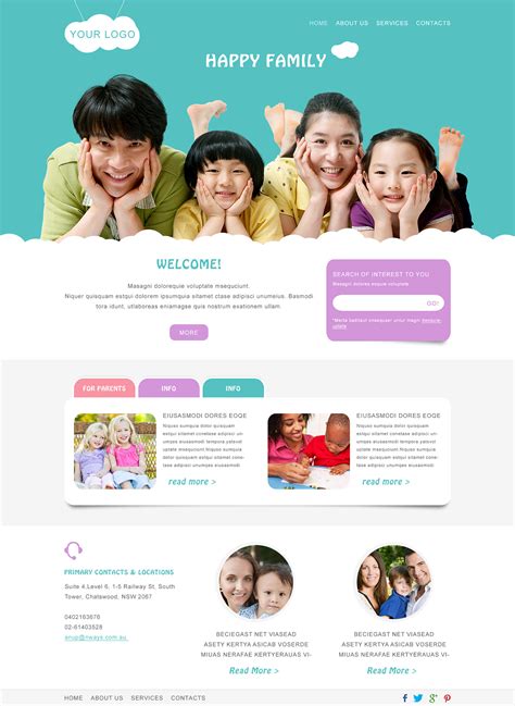 一个家庭类模板|网页|企业官网|吴惜阡 - 原创作品 - 站酷 (ZCOOL)