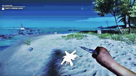 荒岛求生游戏：男主角用石头小刀砍椰子树，建造需要用木头_腾讯视频