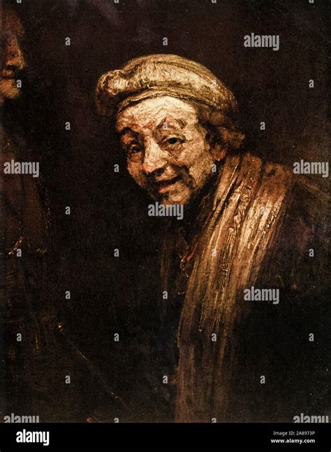 Rembrandt van Rijn, Self Portrait as Zeuxis riant, peinture, 1662 Photo ...