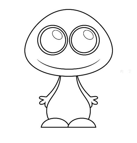 卡通外星人简笔画矢量图片(图片ID:976653)_-字体设计-文化艺术-矢量素材_ 素材宝 scbao.com
