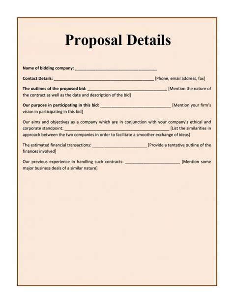 28 Free Bid Proposal Templates & Forms - TemplateArchive