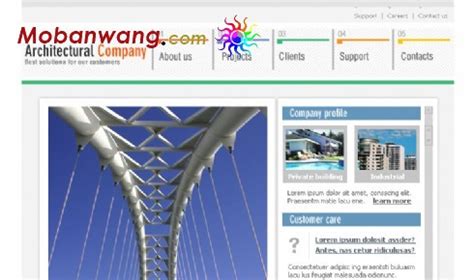 桥梁建筑企业网站模板免费下载 - 模板王
