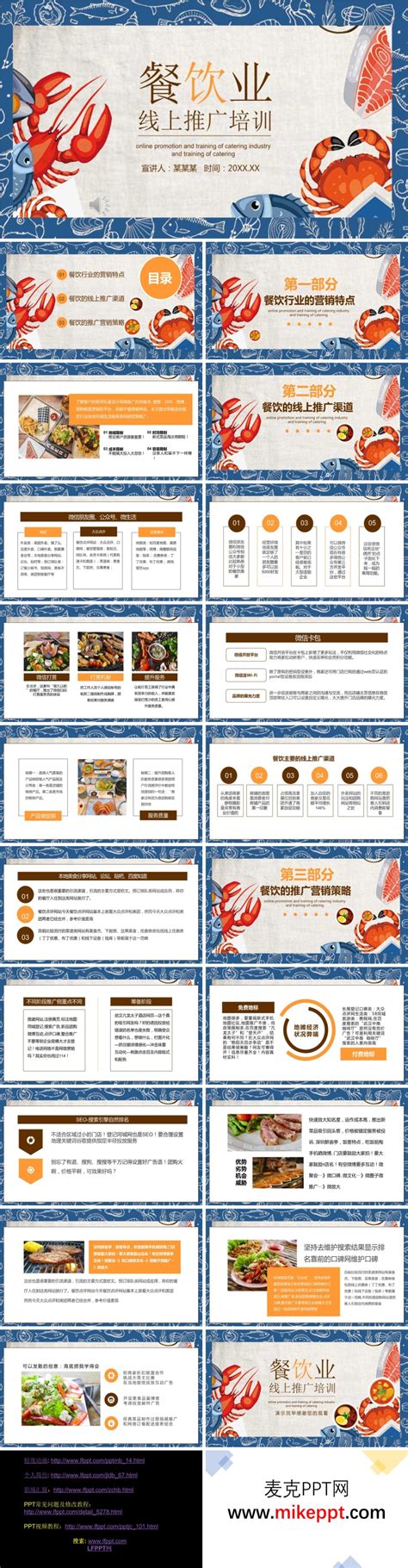 餐饮业线上推广营销渠道PPT模板_PPT模板 【OVO图库】