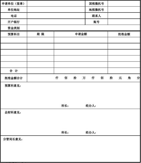 财政专项资金申请书Excel模板下载_熊猫办公