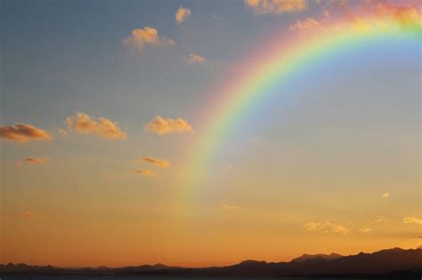 雨后彩虹图片唯美大全 雨后彩虹风景图片大全唯美_配图网