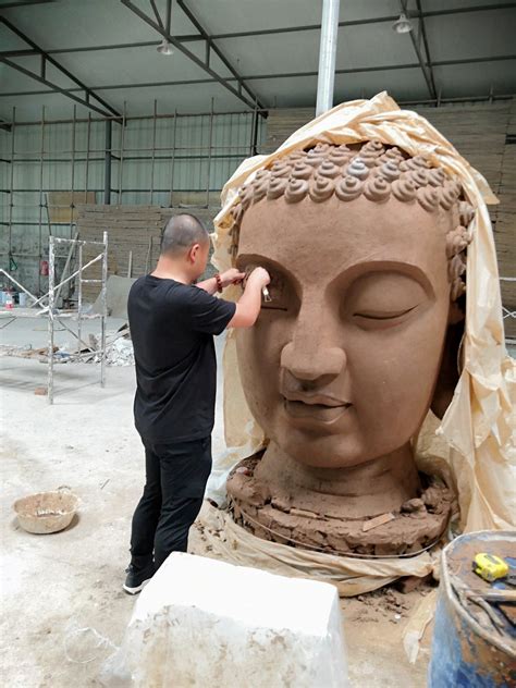 佛陀头像雕塑的制作过程|纯艺术|雕塑|许继雷 - 原创作品 - 站酷 (ZCOOL)