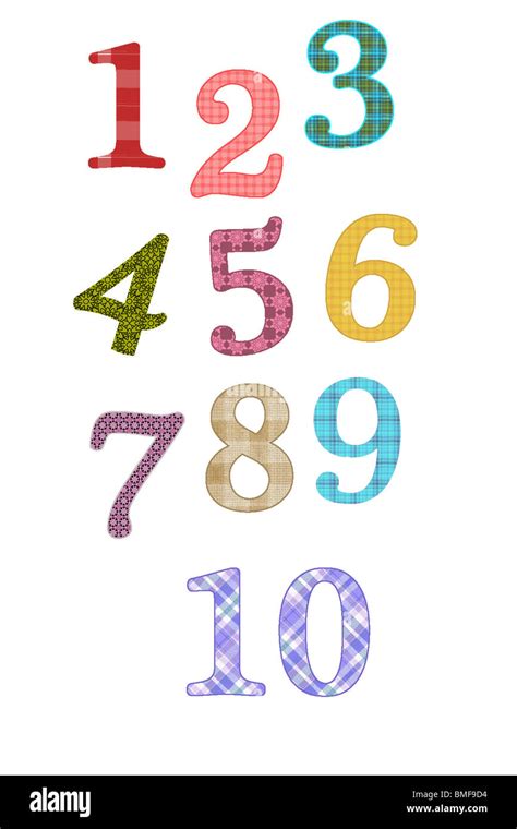 Colourful Numbers 123 Stock Photo - Alamy