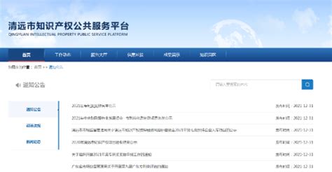 清远市知识产权公共服务平台正式上线试运行