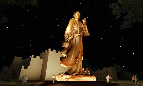 新疆阿克苏鸠摩罗什雕像_雕塑设计浮雕设计-站酷ZCOOL