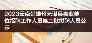 2023云南楚雄州元谋县事业单位招聘工作人员第二批拟聘人员公示