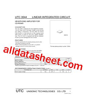 3544 Datasheet(PDF) - Unisonic Technologies