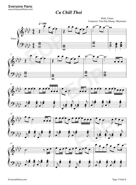 Cu Chill Thoi-越南神曲-抖音哒哒哒歌-钢琴谱文件（五线谱、双手简谱、数字谱、Midi、PDF）免费下载