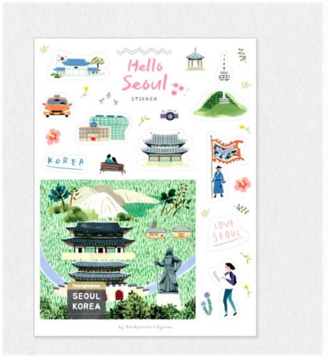 Hello Seoul Sticker Set - Arts & Crafts Korea