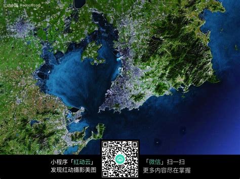 青岛地形卫星地图高清图片免费下载_红动中国