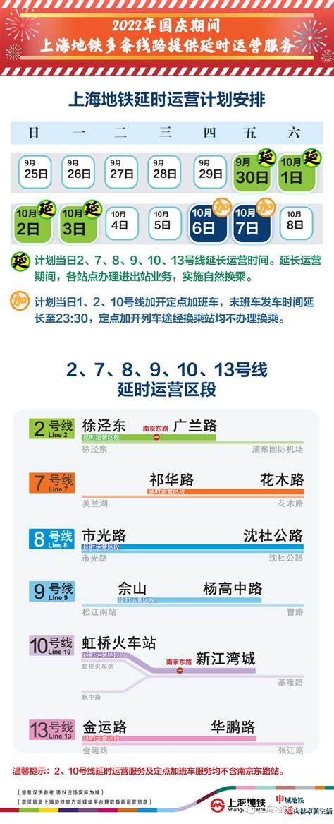 2022上海国庆期间地铁临时延时运营时间表- 上海本地宝
