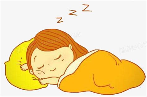 手绘卡通可爱冬季冬天睡觉的小女孩素材图片免费下载-千库网