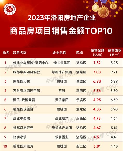 2023年洛阳房地产企业销售业绩TOP10_房产资讯_房天下