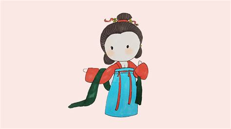 古风儿童女生头像简笔画