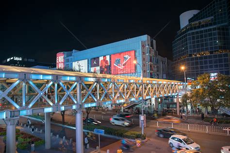 楼群商场西单北京商业街夜景高清图片下载-正版图片501958215-摄图网
