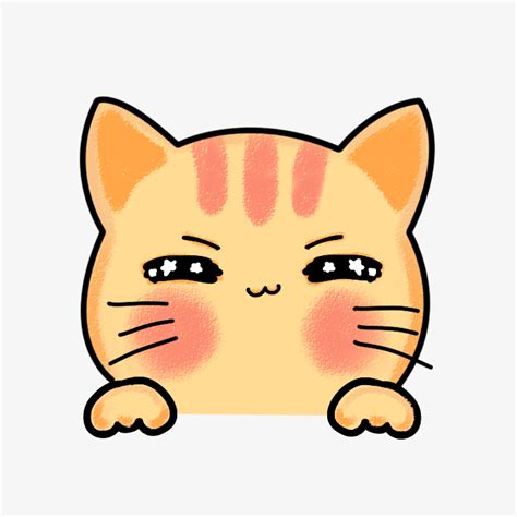 萌宠卡通小猫手绘插画素材图片免费下载-千库网