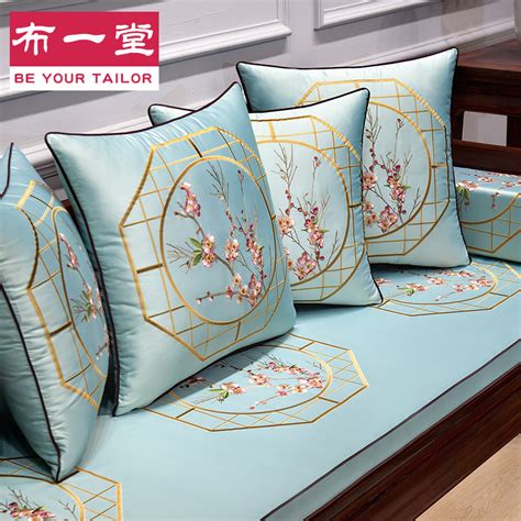 新中式红木沙发坐垫1112中国风实木沙发垫罗汉床垫定制做圈椅靠垫_虎窝淘