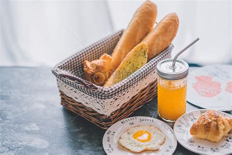 西餐早餐面包橙汁水果高清图片下载-正版图片500465295-摄图网