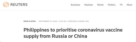 杜特尔特称会优先采购中俄新冠疫苗：中国有一点很好