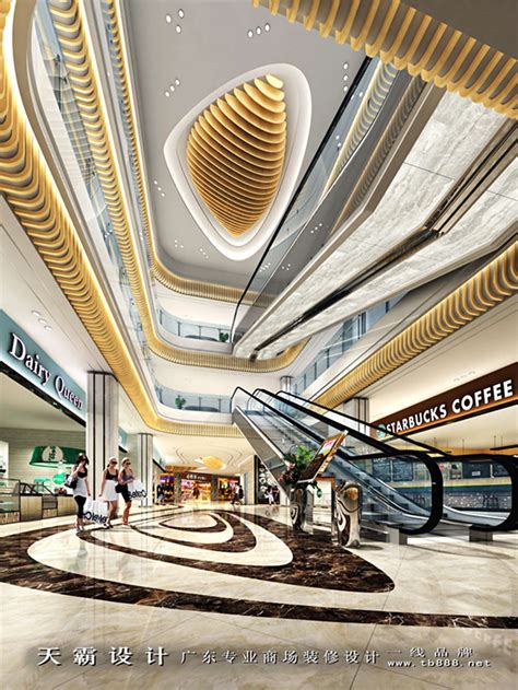 大型商场装修设计效果图：深圳宝港中心项目作品-天霸设计
