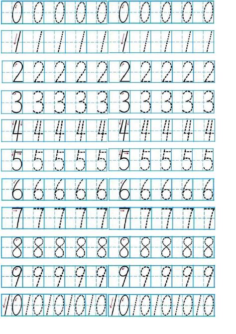 小学数字0-9在田字格中的规范写法！（附描红字帖模板，可打印）-搜狐大视野-搜狐新闻