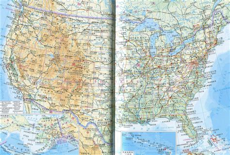 美国地图地形版 - 美国地图 - 地理教师网