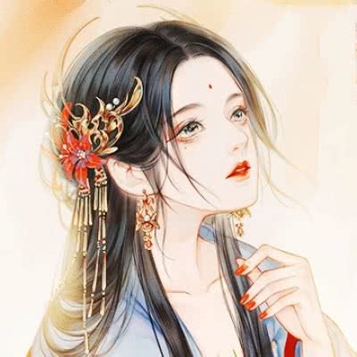 红衣妩媚古风头像女生动漫