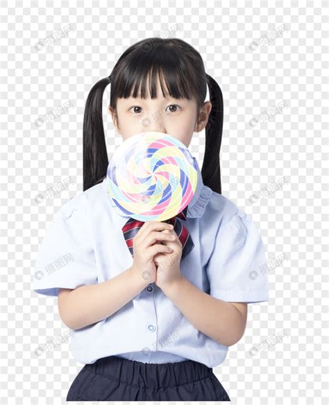 吃棒棒糖小女孩素材图片免费下载-千库网